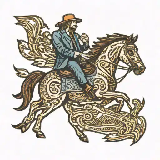 sturgill Simpson Tyler Childers fastest horse honky think flame tattoo design idea