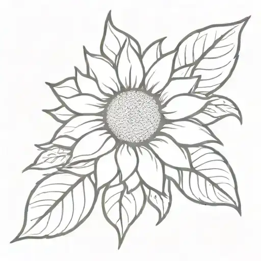 sunflower and plaster tattoo design idea
