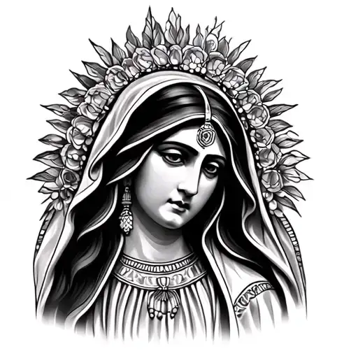 Lady Guadalupe tattoo design idea