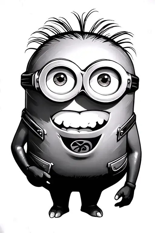 Minion happy tattoo design idea