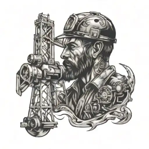 oilfield mechanic tattoo design idea