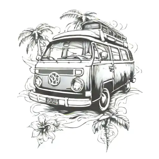 Vw Bus puch maxi vw golf tattoo design idea