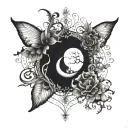 the dark and lonely abyss tattoo design idea