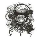 the dark and lonely abyss tattoo design idea