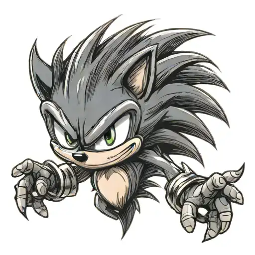 Sonic Hedgehog Demon tattoo design idea