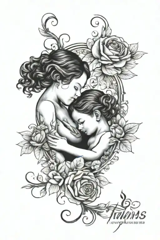 twins miscarriage pregnancy loss tattoo design idea