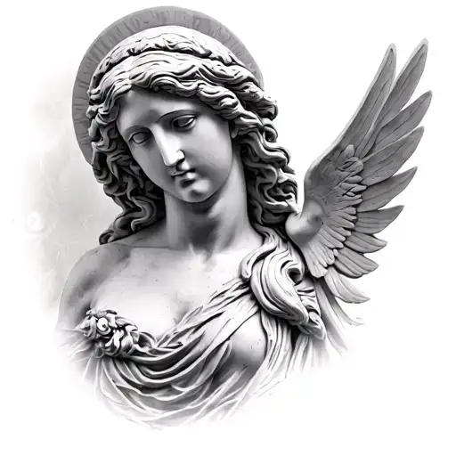 Greek statue Astraea tattoo design idea