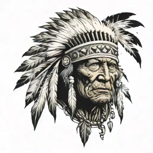 grandpa death. 11-26-2023. Native American. stern. power tattoo design idea