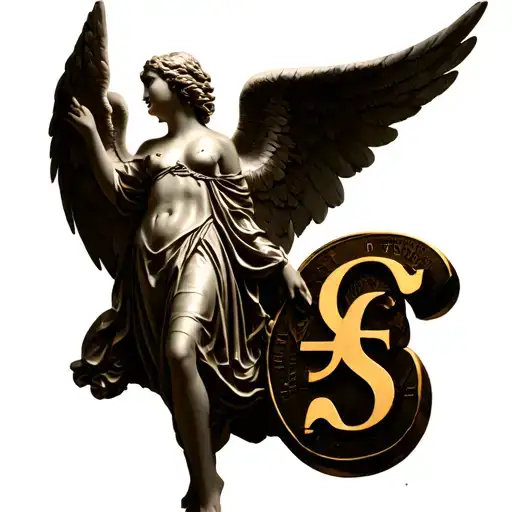 angel number 444 with £50 pound as background /wallpaper tattoo design idea