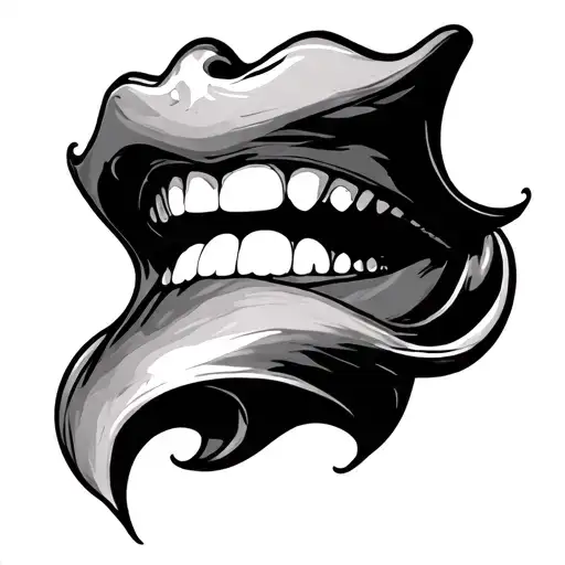 Throat tattoo design idea