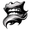 Throat tattoo design idea