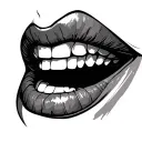 Throat tattoo design idea