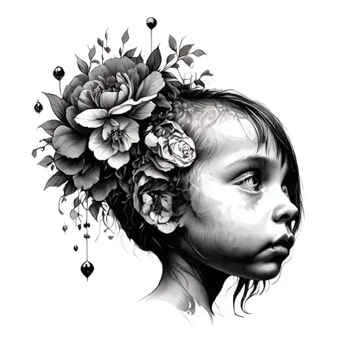 mental health mind inner child  tattoo design idea