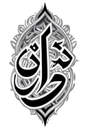 arabic calligraphy tattoo design idea