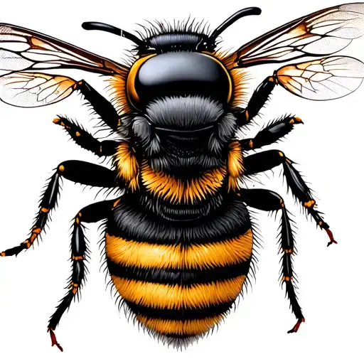 manchester bee surronded tattoo design idea
