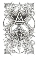 heartagram inside surrounded tattoo design idea