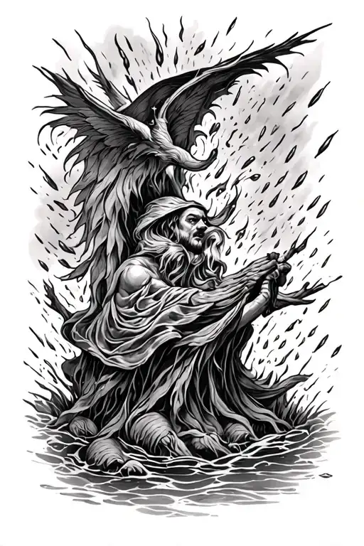 idea based on making it to day 41 like in the bible they went through 40 days and 40 nights of rain tattoo design idea