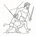 david vs goliath tattoo design idea