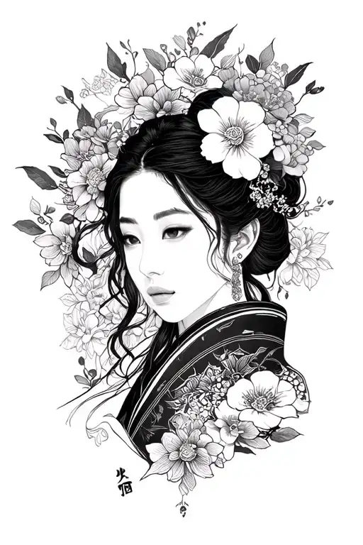 Korean art representation tattoo design idea