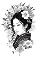 Korean art representation tattoo design idea
