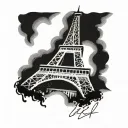Tour Eiffel Tower tattoo design idea