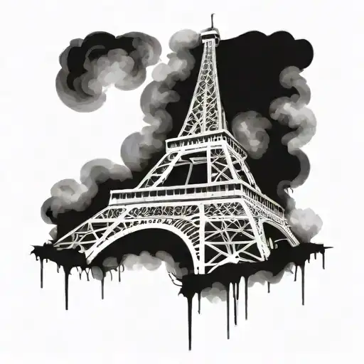 Tour Eiffel Tower tattoo design idea