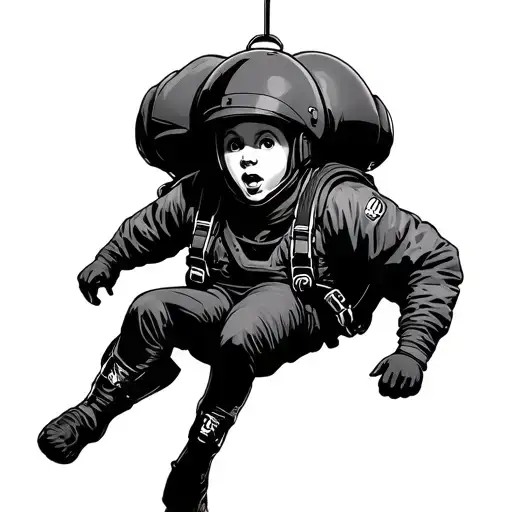 skydive tattoo design idea