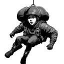 skydive tattoo design idea