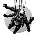 skydive tattoo design idea
