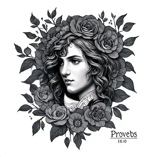 Proverbs 18:10 tattoo design idea
