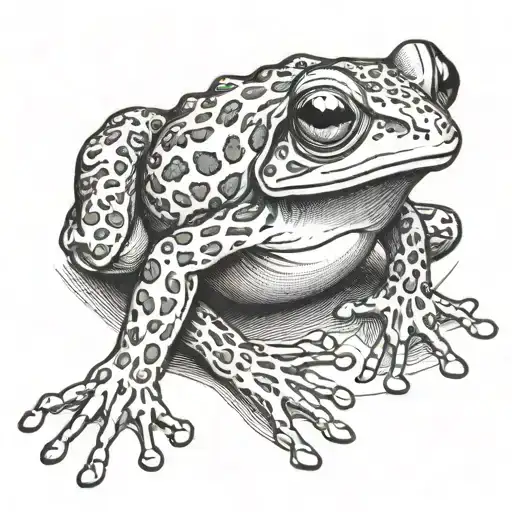 frog giving thumbs tattoo design idea