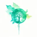 tree of life trinity symbol mixed tattoo design idea
