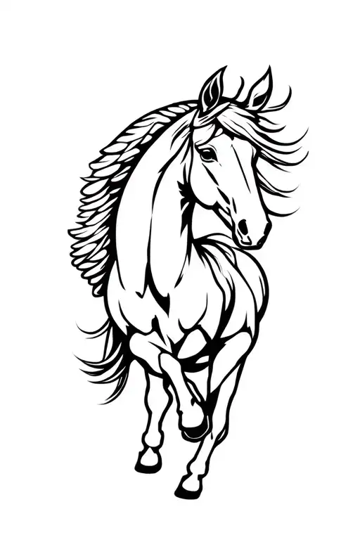 pegasus horse tattoo design idea