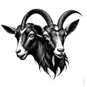 Two Headed Goat tattoo design idea