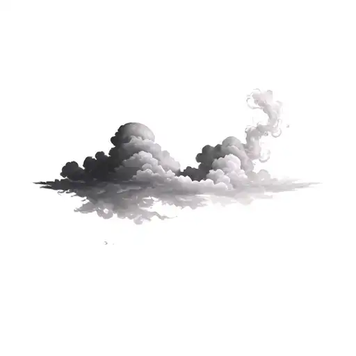 Coverup Clouds and Smoke tattoo design idea