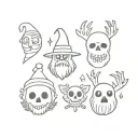 spooky Christmas tattoo flash tattoo tattoo design idea