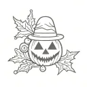 spooky Christmas tattoo flash tattoo tattoo design idea