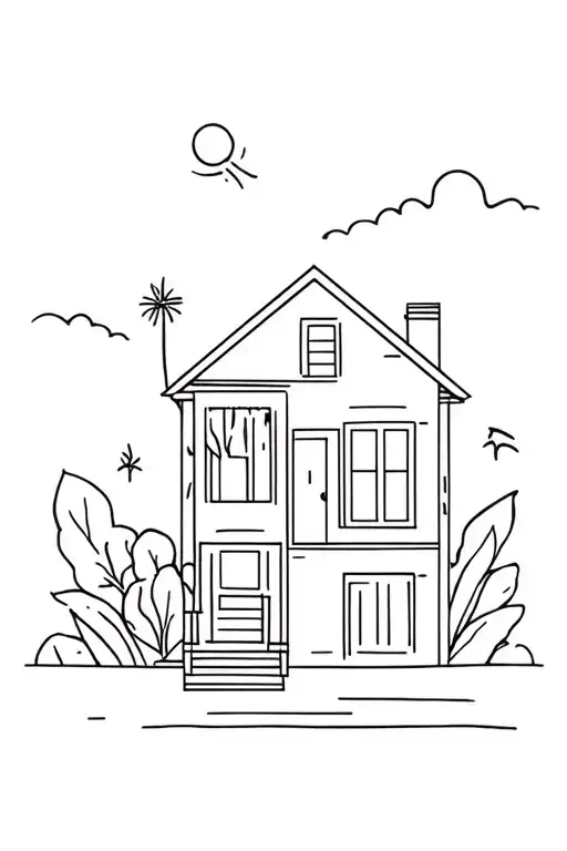 trap house tattoo design idea
