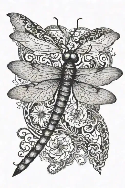 dragon-fly tattoo design idea