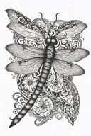 dragon-fly tattoo design idea