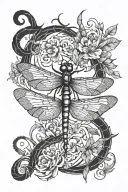 dragon-fly tattoo design idea