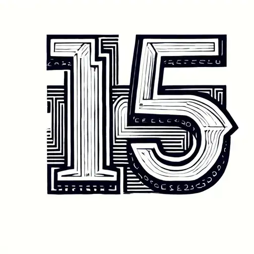 number 15 with race car parts tattoo design idea