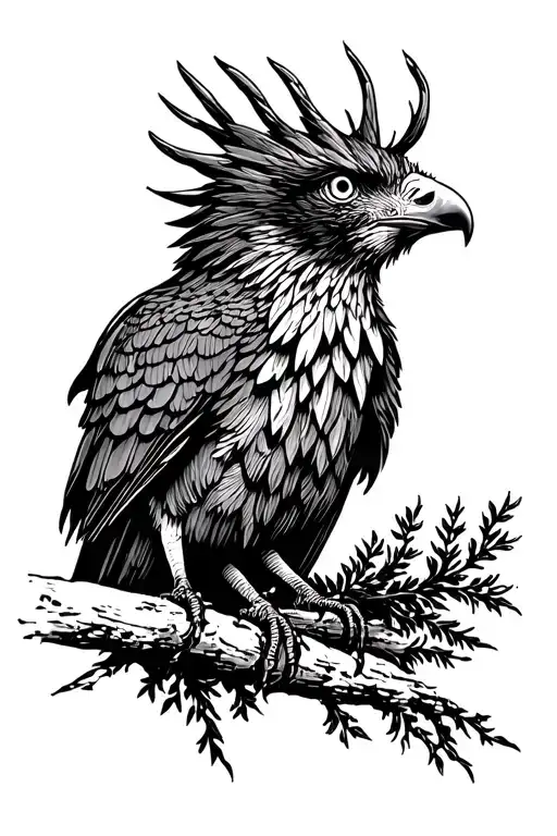Wald Elch Adler Nordic tattoo design idea