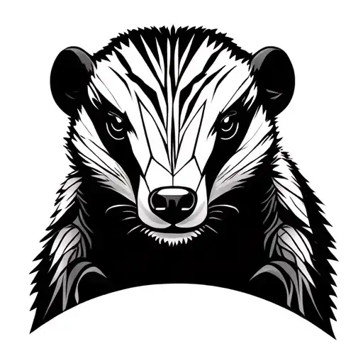 honey badger tattoo design idea