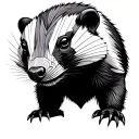 honey badger tattoo design idea