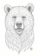 bear head tattoo design idea