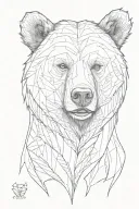 bear head tattoo design idea