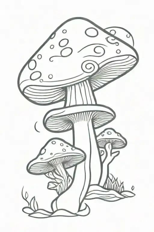 psychedelic mushroom with an eye tattoo design idea