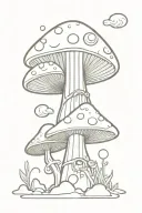 psychedelic mushroom with an eye tattoo design idea
