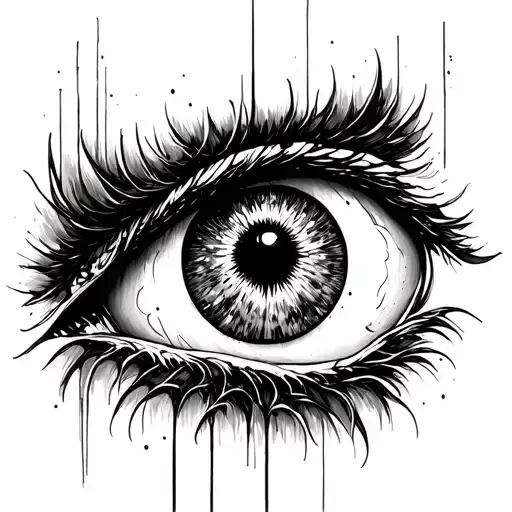 resident evil eye tattoo design idea
